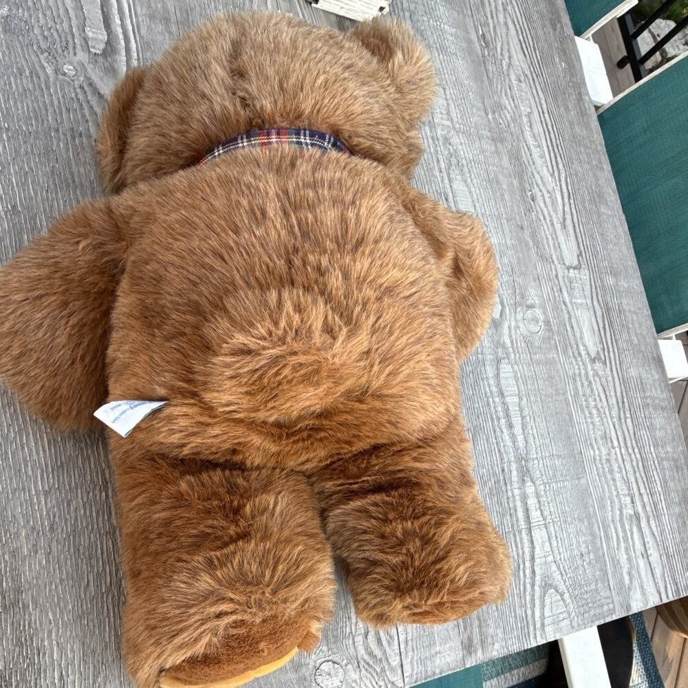 JCPenney 1995 The JCPenney Collection Brown Plush Teddy Bear with Scarf 23” - Picture 4 of 6